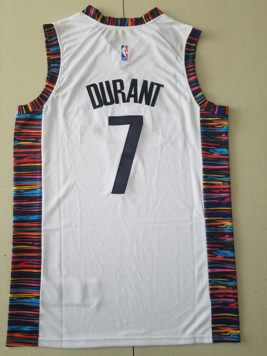 Men's Brooklyn Nets Kevin Durant #7 White Swingman Jersey - City Edition