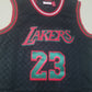 Men's Los Angeles Lakers LeBron James #23 Black Hardwood Classics Player Jersey