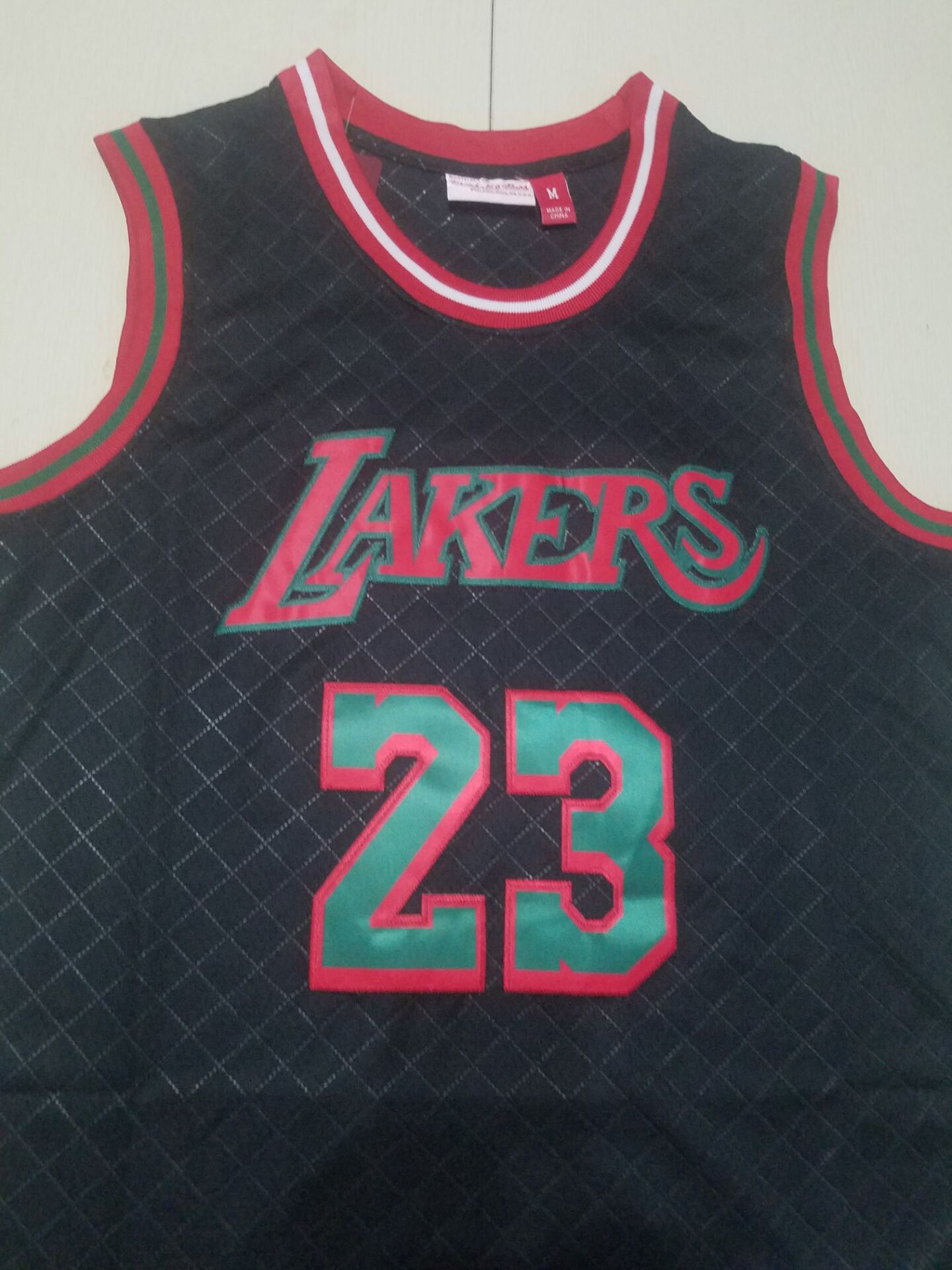 Men's Los Angeles Lakers LeBron James #23 Black Hardwood Classics Player Jersey