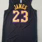 Schwarzes Swingman-Trikot der Los Angeles Lakers LeBron James #23 für Herren