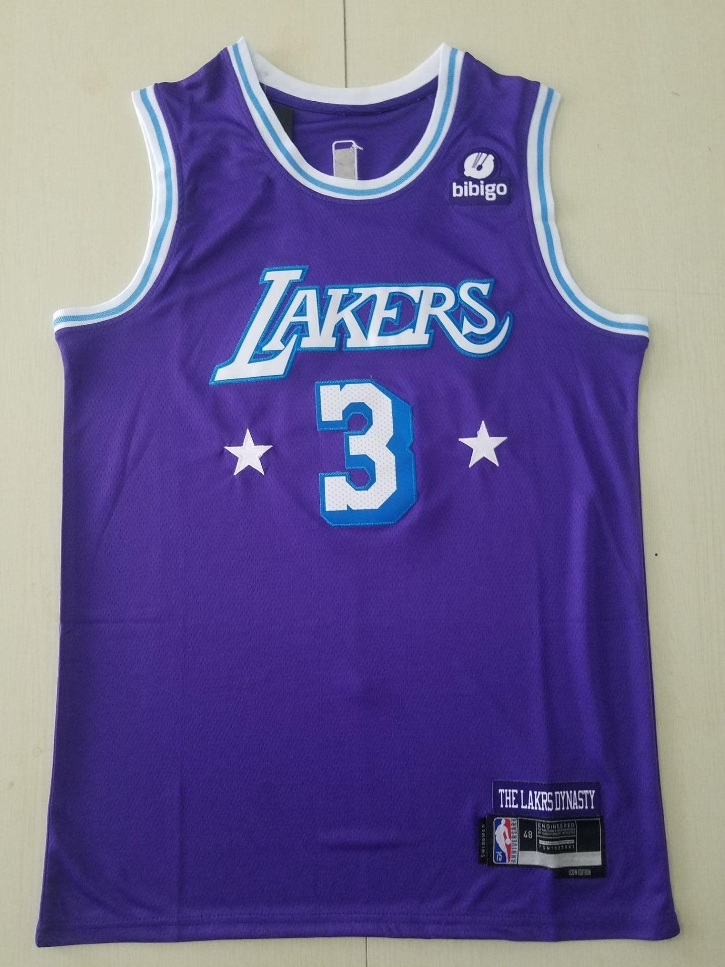 Herren-Swingman-Trikot der Los Angeles Lakers Anthony Davis #3 in Lila – City Edition