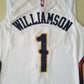 Men's New Orleans Pelicans Zion Williamson #1 White Swingman Jersey