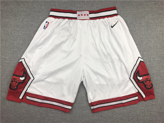 Men's Chicago Bulls White Basketball Shorts