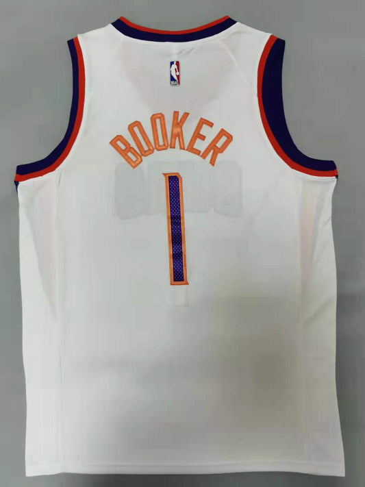Weißes Fast Break Replica-Spielertrikot der Phoenix Suns Devin Booker #1 für Herren
