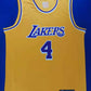 Men's Los Angeles Lakers Alex Caruso #4 NBA Yellow Player Jersey