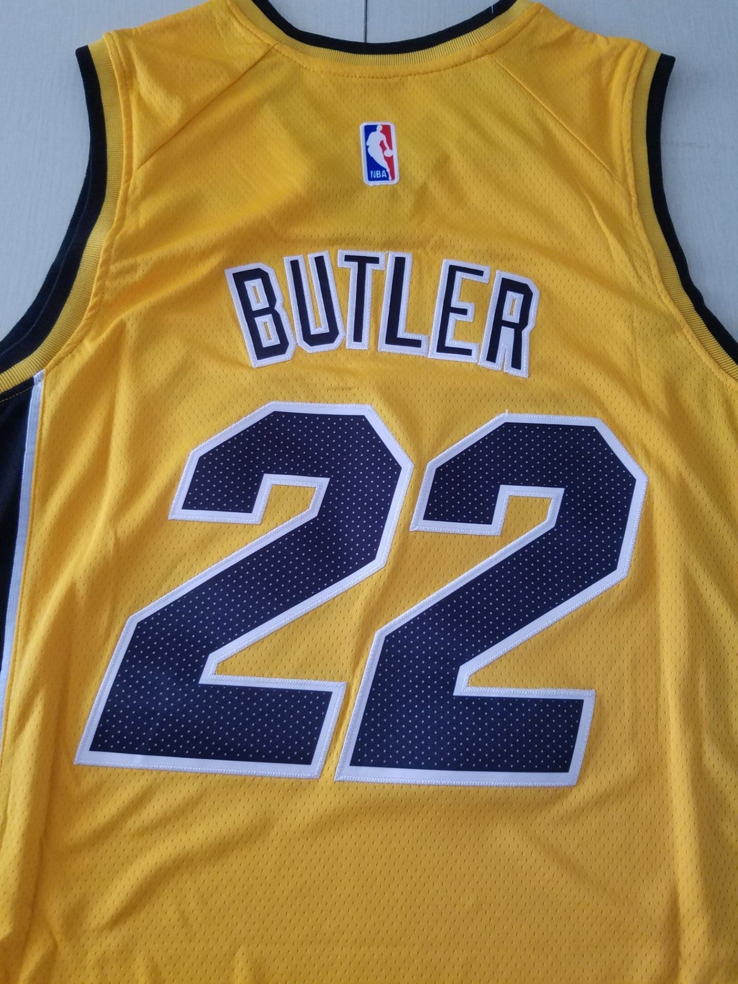Men's Miami Heat Jimmy Butler #22 NBA Yellow Swingman Jersey