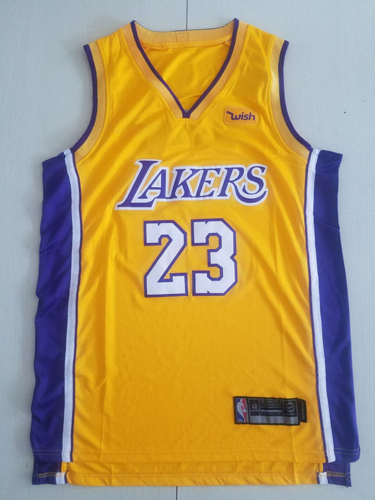 Men's Los Angeles Lakers LeBron James #23 NBA Yellow Swingman Jersey
