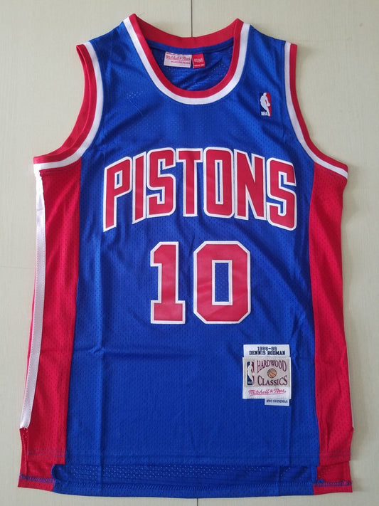 Men's Detroit Pistons Dennis Rodman 1988-89 Hardwood Classics Swingman Jersey