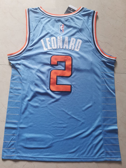 Hellblaues NBA-Spielertrikot der LA Clippers Kawhi Leonard #2 für Herren
