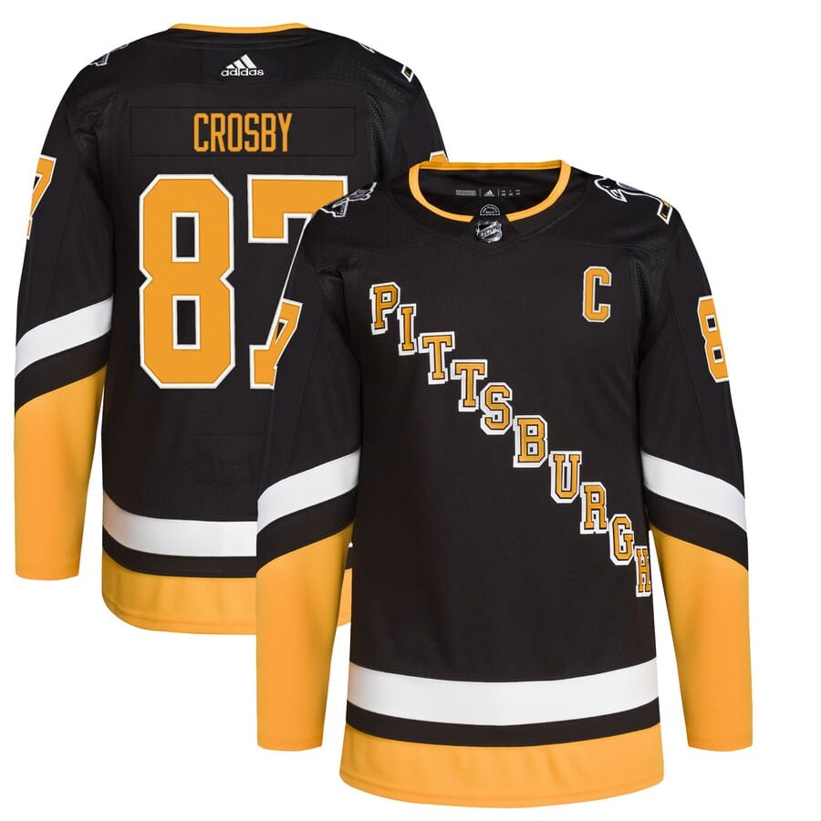 Men's Pittsburgh Penguins Sidney Crosby adidas Black Alternate Primegreen Authentic Pro Player Jersey