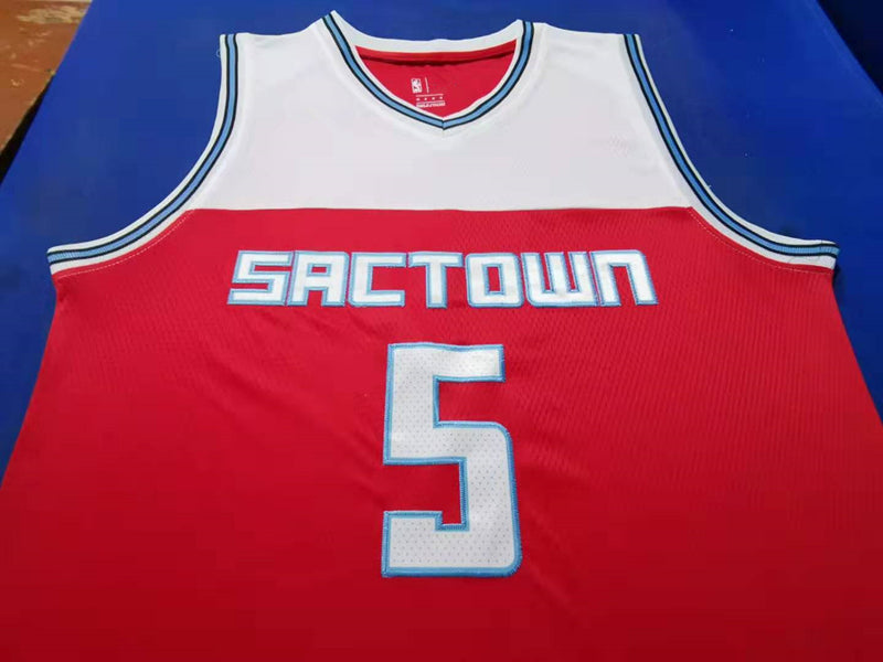 Men's Sacramento Kings De'Aaron Fox #5 NBA Red Player Replica Jersey