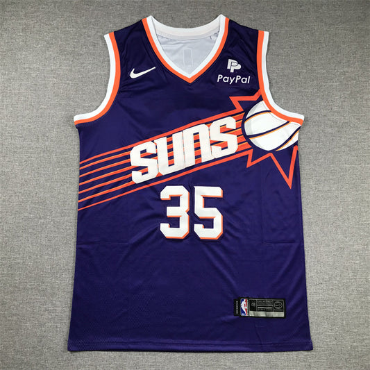 Men's Phoenix Suns Kevin Durant #35 Purple 2023/24 Fast Break Replica Jersey - Icon Edition