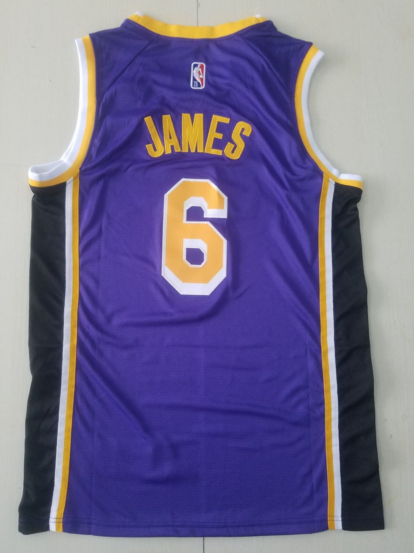 Men's Los Angeles Lakers LeBron James #6 NBA Purple Jersey