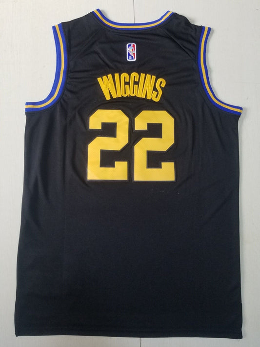 Men's Golden State Warriors Andrew Wiggins #22 City Edition Black Classic Jersey