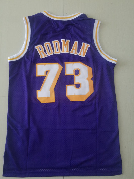 Men's Los Angeles Lakers Dennis Rodman Classics Swingman Jersey - Retro Purple