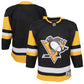 Schwarzes Heim-Premier-Rohling-Trikot der Pittsburgh Penguins für Jugendliche