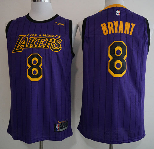 Men's Los Angeles Lakers Kobe Bryant #8 Purple Classics Authentic Player Jersey