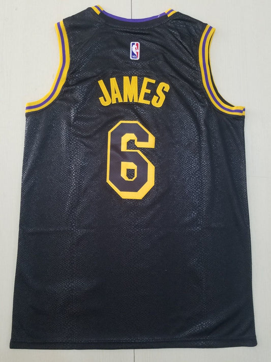 Men's Los Angeles Lakers LeBron James #6 NBA Black Jersey