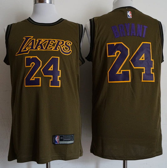 Kobe Bryant Los Angeles Lakers #24 NBA Classics Authentisches Trikot – Armeegrün