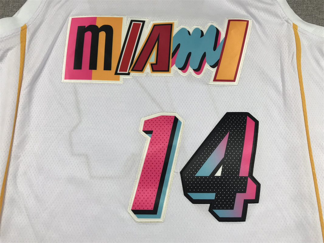 Herren Miami Heat Tyler Herro #14 Weiß 2022/23 Fastbreak-Trikot – City Edition