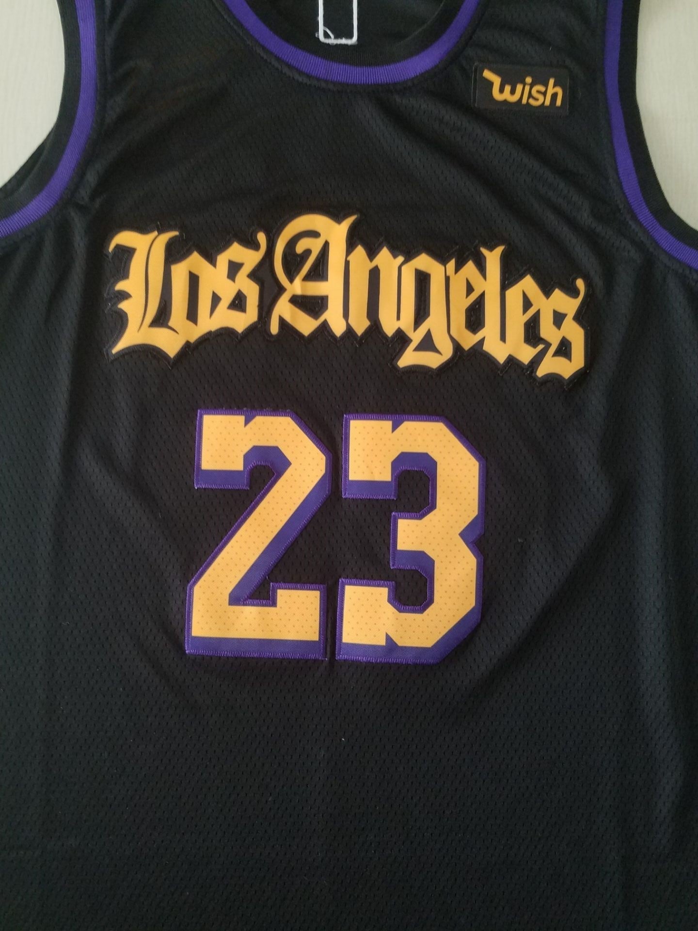 Schwarzes Swingman-Trikot der Los Angeles Lakers LeBron James #23 für Herren