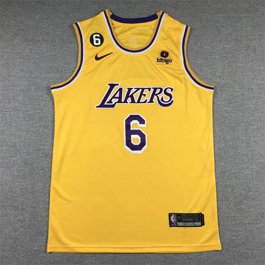 Men's Los Angeles Lakers LeBron James #6 Gold 2022/23 Swingman Jersey - Icon Edition