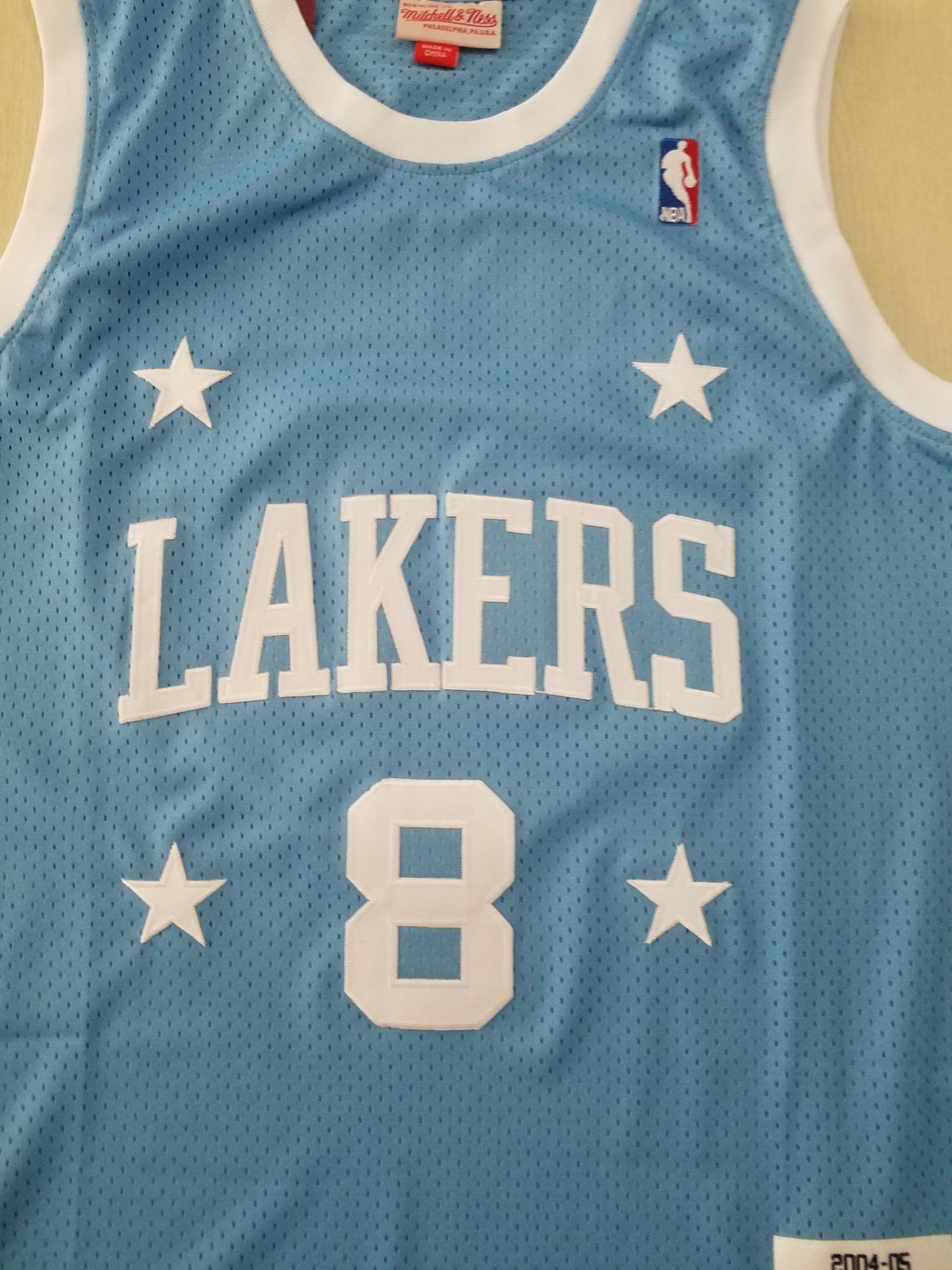 Men's Los Angeles Lakers Kobe Bryant Light Blue 2004-2005 #8 Authentic Jersey