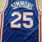 Men's Philadelphia 76ers Ben Simmons #25 Blue Fast Break Replica Jersey