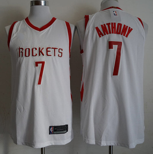 Men's Houston Rockets Carmelo Anthony #7 NBA White Swingman Jersey