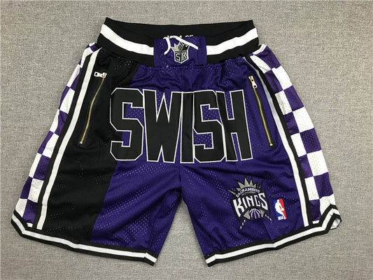 Men's Sacramento Kings SWISH Basketball Shorts Purple