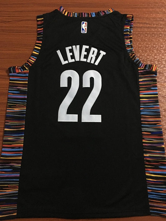 Schwarzes NBA-Replika-Trikot der Brooklyn Nets Caris LeVert #22 für Herren