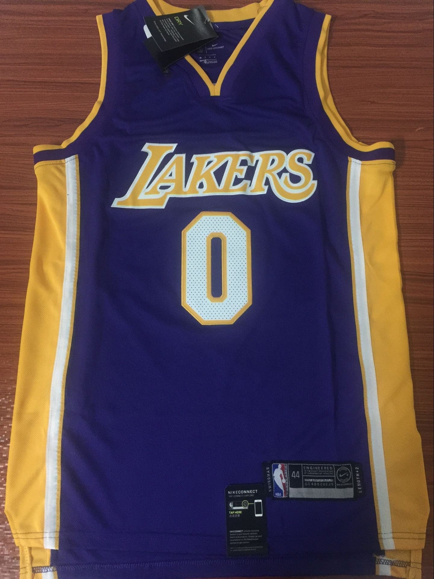 Men's Los Angeles Lakers Kyle Kuzma #0 NBA Purple Swingman Jersey