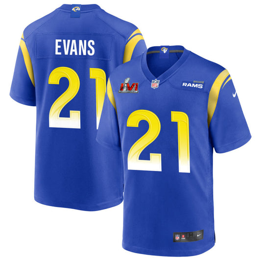 Zach Evans Los Angeles Rams Nike Super Bowl LVI Game Jersey - Royal