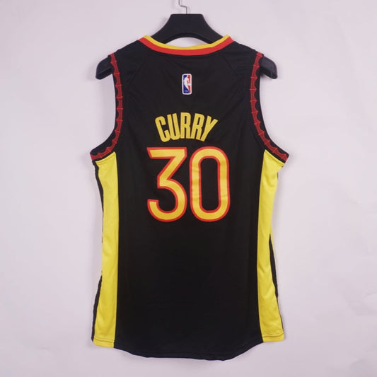 Men's Golden State Warriors Stephen Curry #30 Black Swingman Player Jersey