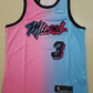 Men's Miami Heat Dwyane Wade #3 Pink/Blue Swingman Player Jersey