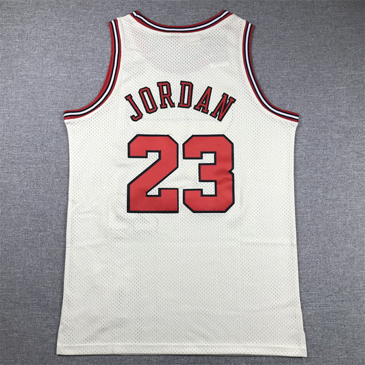 Men's Chicago Bulls Michael Jordan #23 Cream Hardwood Classics Swingman Jersey