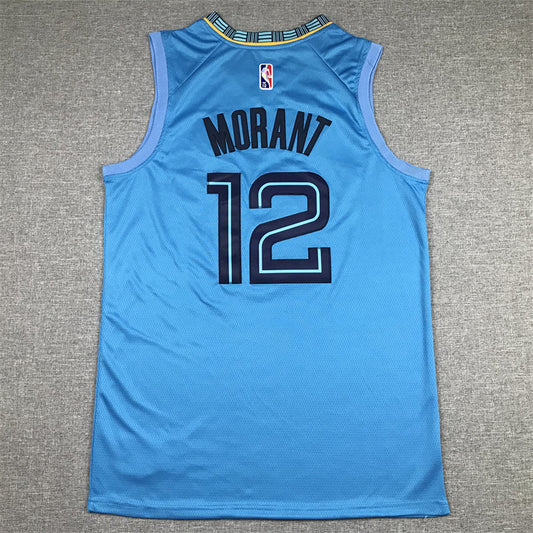 Herren Memphis Grizzlies Ja Morant #12 Blue Swingman Team-Trikot