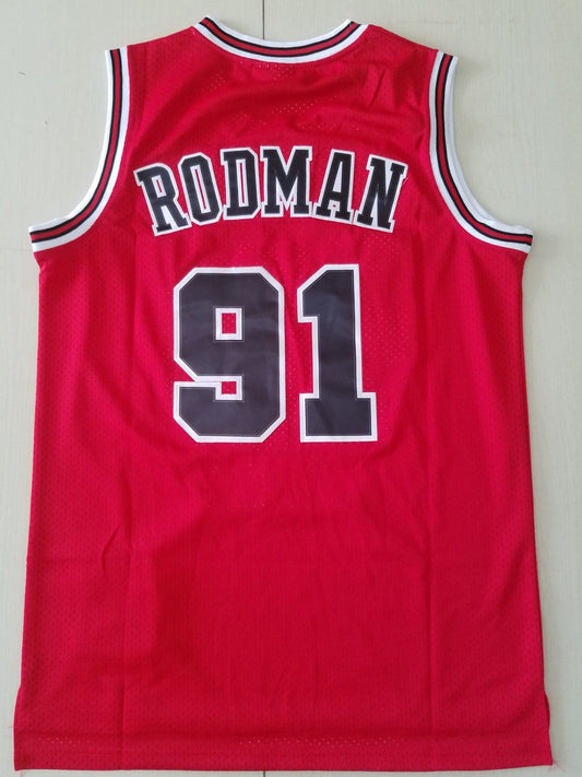 Men's Chicago Bulls Dennis Rodman Red 1997-98 Hardwood Classics Swingman Jersey