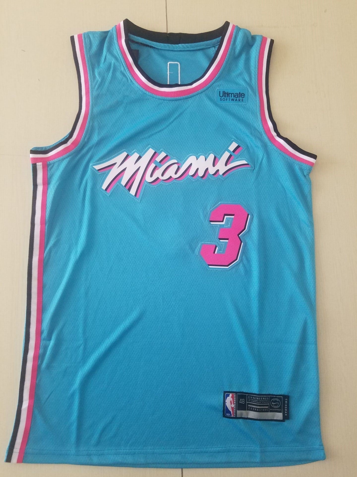 Miami Heat Dwyane Wade #3 Swingman-Spielertrikot in Blau für Herren