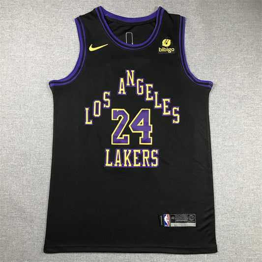 Men's Los Angeles Lakers Kobe Bryant #24 Black 2023/24 Swingman Jersey - City Edition
