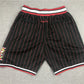 Men's Chicago Bulls Black/Red 1996-97 Hardwood Classics Authentic Basketball Shorts
