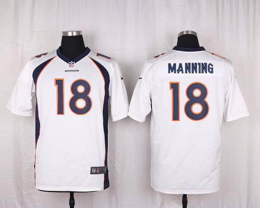 Denver Broncos Peyton Manning #18 White Jersey Men's Size