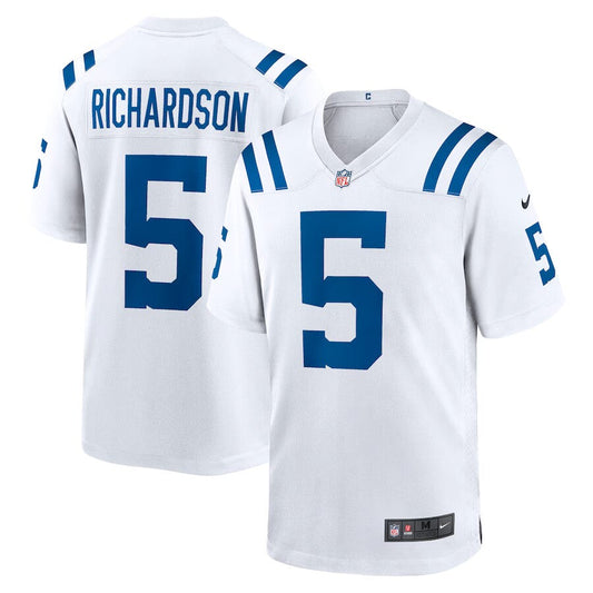 Men's Indianapolis Colts Anthony Richardson #5 White 2023 NFL Draft First Round Pick Game Jersey