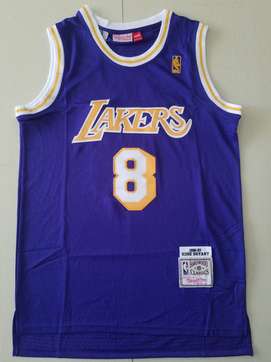 Men's Los Angeles Lakers Kobe Bryant 1996-97 Purple Hardwood Classics Authentic Jersey