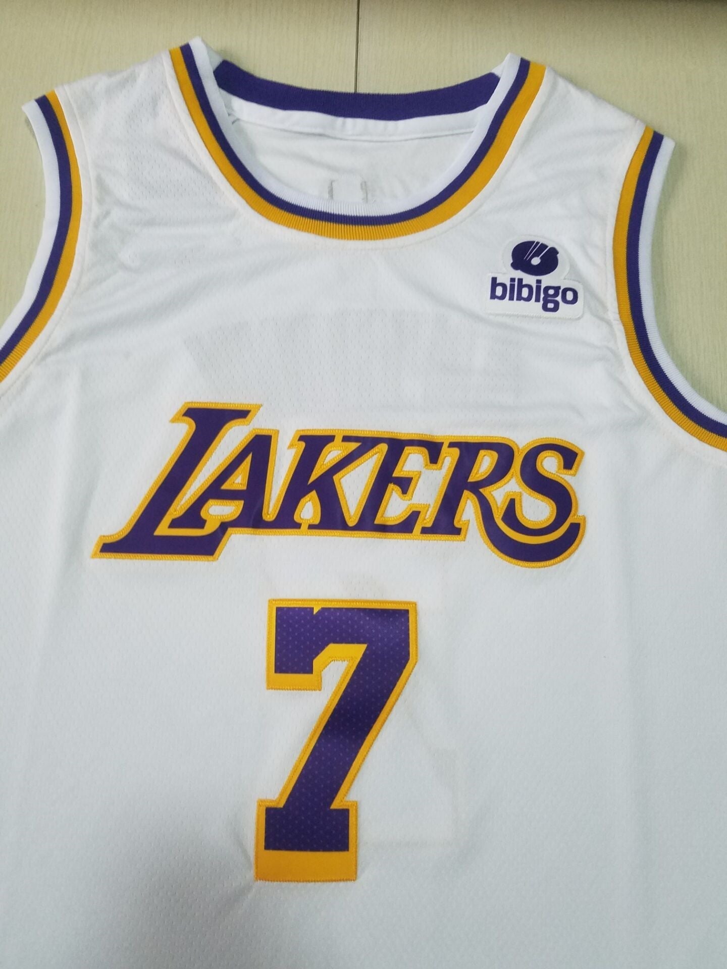 Weißes Fast Break Replica-Trikot der Los Angeles Lakers Carmelo Anthony #7 für Herren