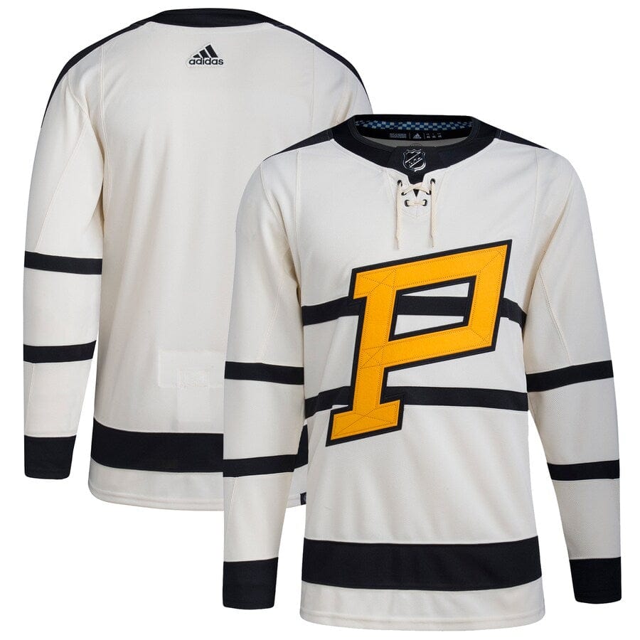 Men's Pittsburgh Penguins adidas Cream 2023 Winter Classic Blank Jersey