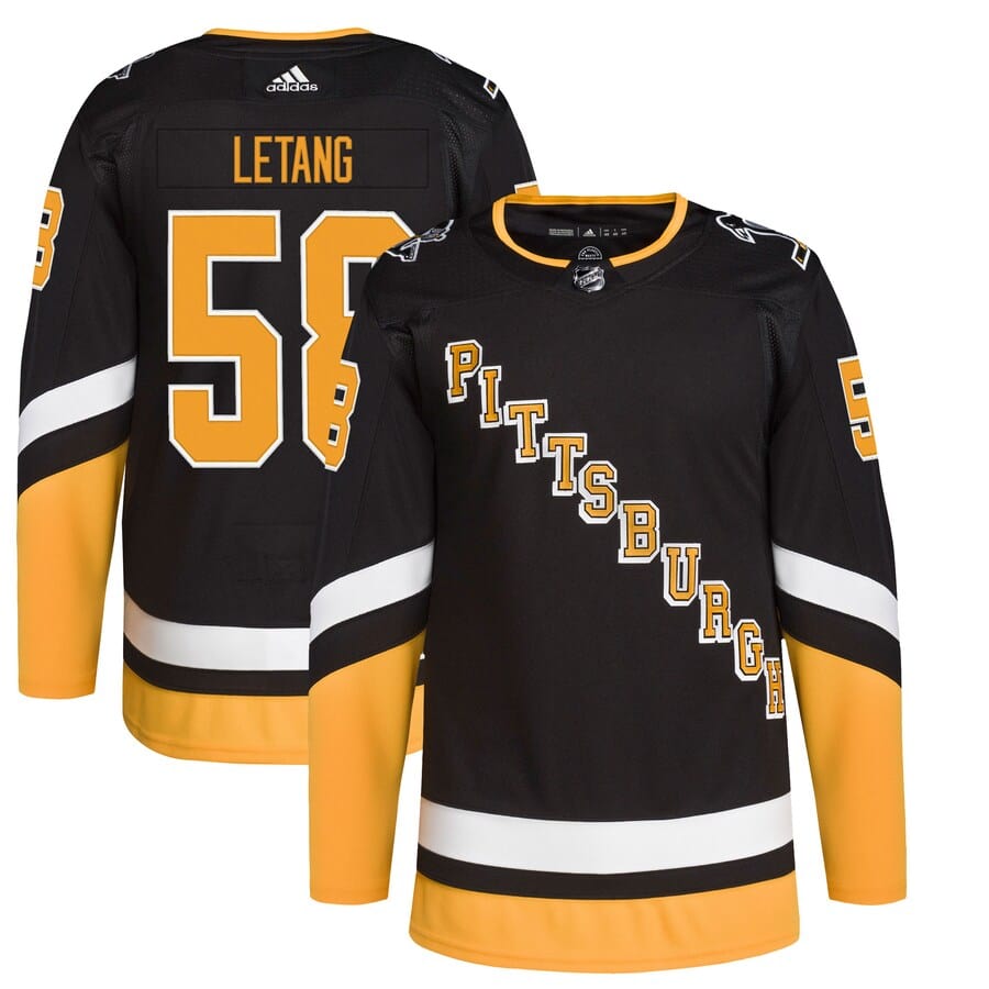 Men's Pittsburgh Penguins Kris Letang adidas Black Alternate Primegreen Authentic Pro Player Jersey