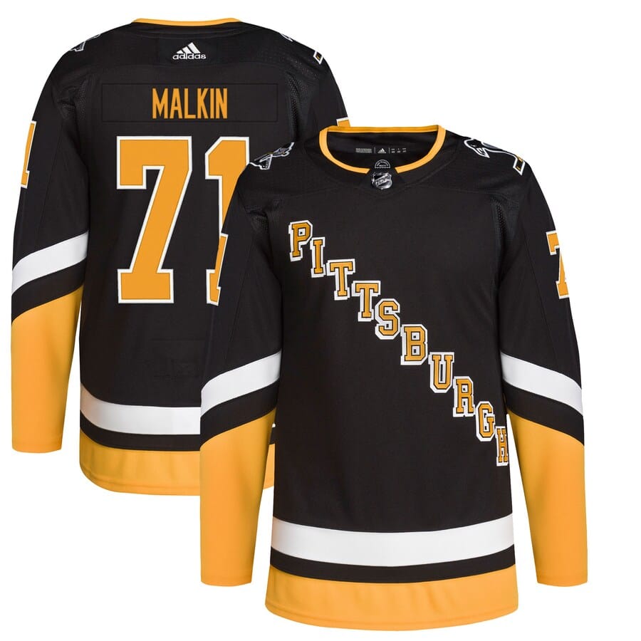 Men's Pittsburgh Penguins Evgeni Malkin adidas Black Alternate Primegreen Authentic Pro Player Jersey