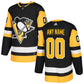 Schwarzes authentisches Custom-Trikot der Pittsburgh Penguins von adidas für Herren