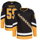 Men's Pittsburgh Penguins Jake Guentzel adidas Black Alternate Primegreen Authentic Pro Player Jersey